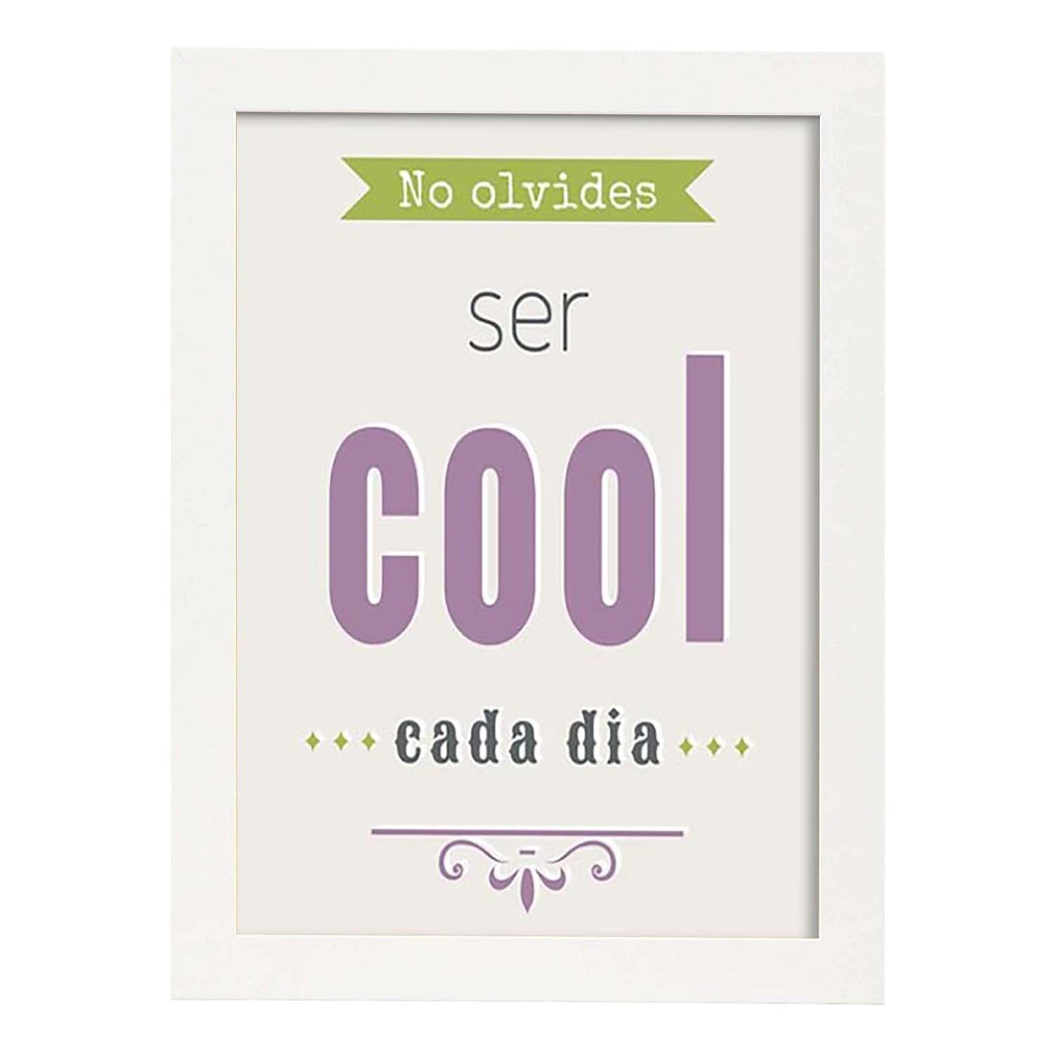 Nacnic Lámina Feliz Con Mensaje De Ser Cool Cada Día