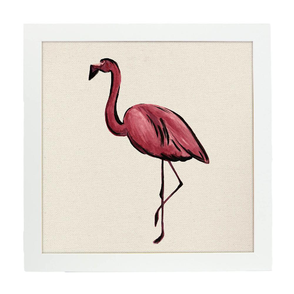 Nacnic Lámina Flamenco Rosado Con Dibujos De Pájaros