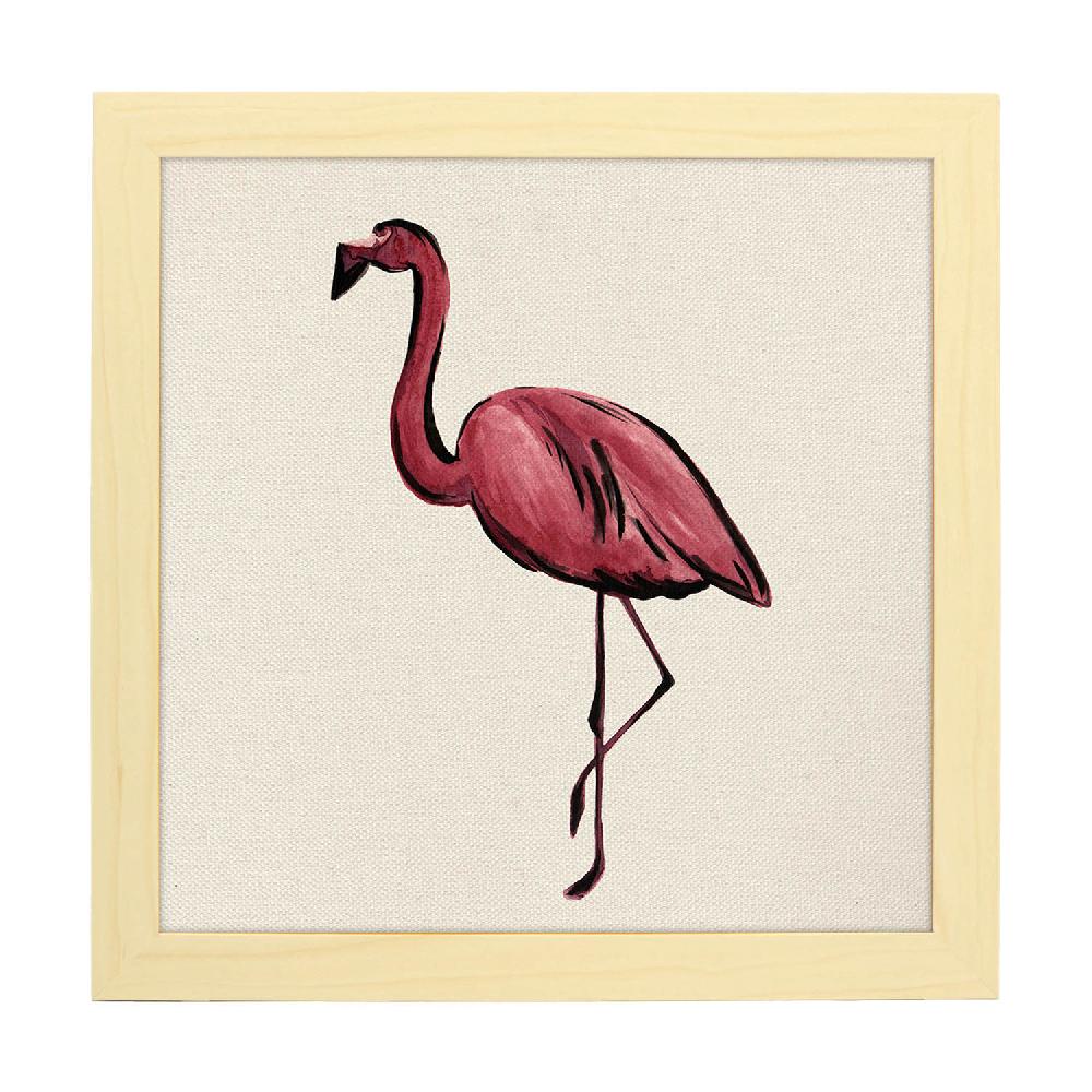 Nacnic Lámina Flamenco Rosado Con Dibujos De Pájaros