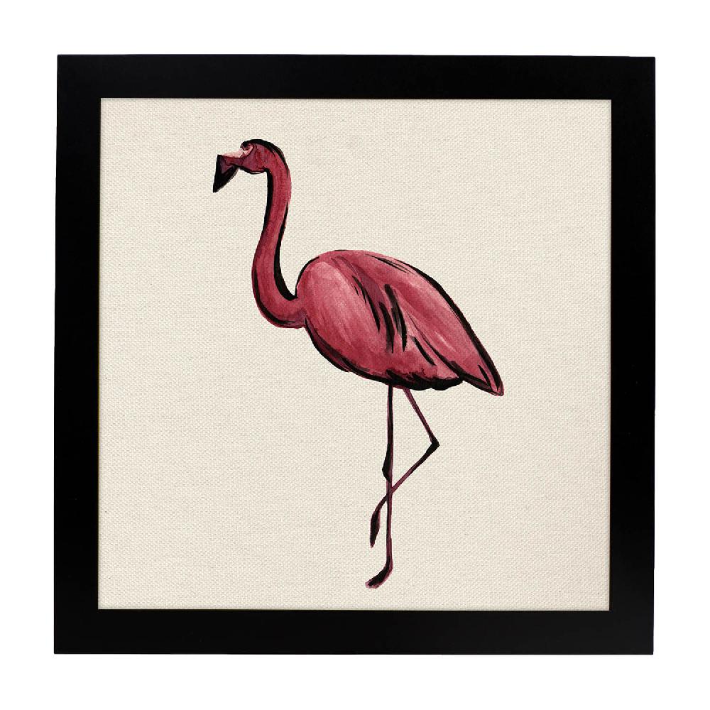 Nacnic Lámina Flamenco Rosado Con Dibujos De Pájaros