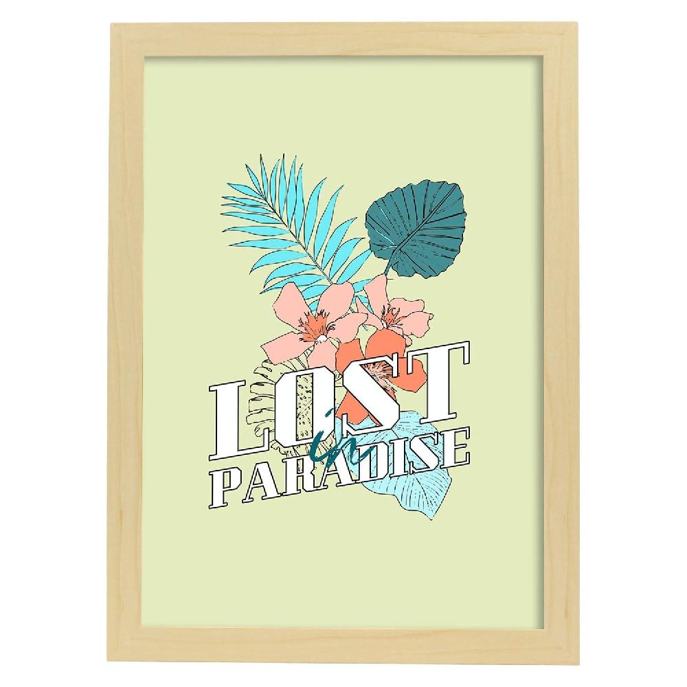Nacnic Lámina Floral Perdido En El Paraíso En Tonos Pastel