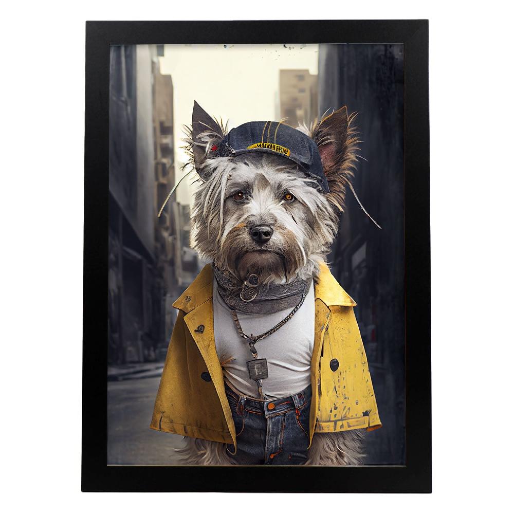 nacnic Lámina Fotográfica Creativa de Yorkshire con Ropa Humana de Nacnic