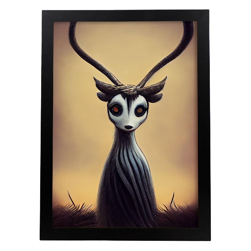 nacnic Lámina Gacela Curioso estilo T. Burton de Nacnic