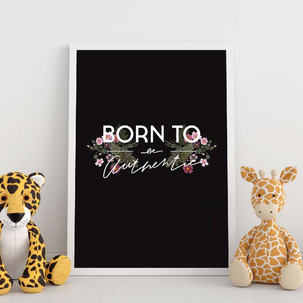 Nacnic Lámina Ilustrada 'Be Authentic' Con Mensajes Felices