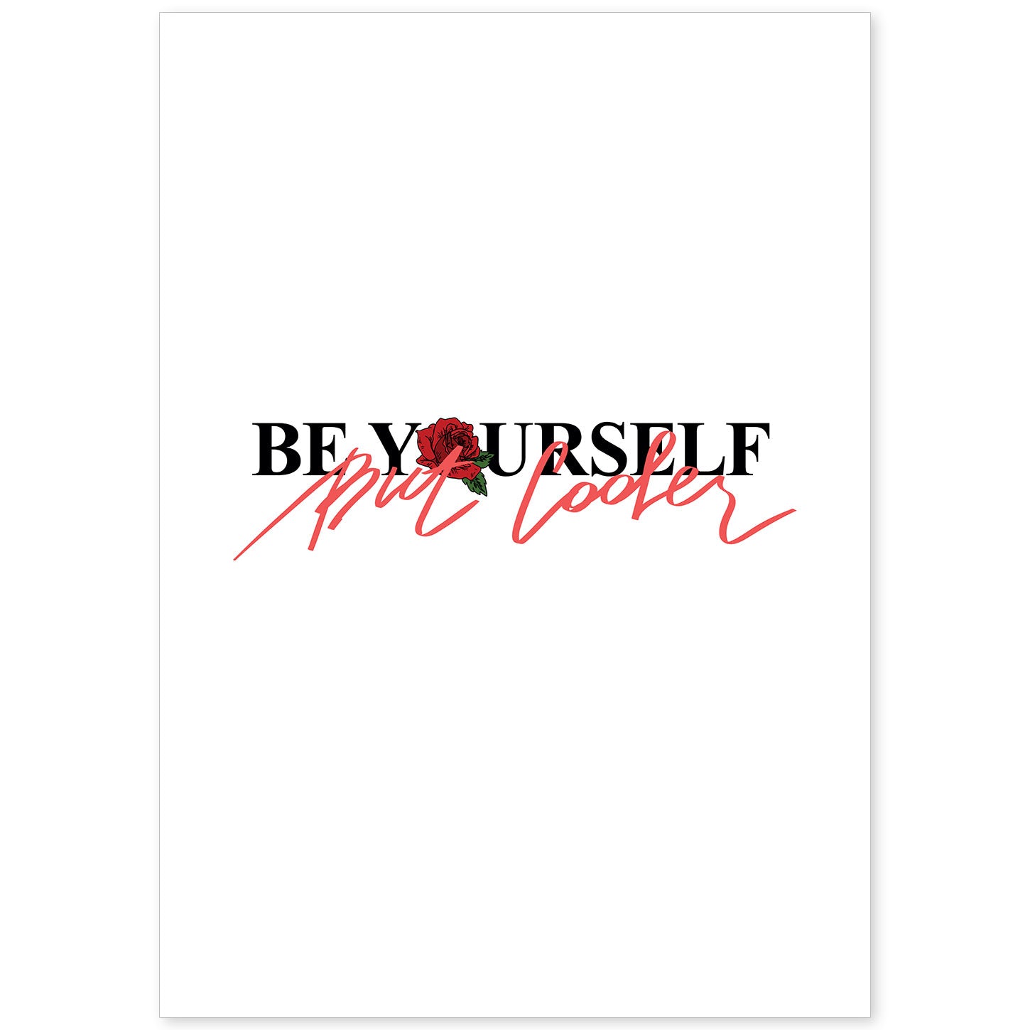 nacnic Lámina Ilustrada 'Be Yourself' con Mensajes Felices