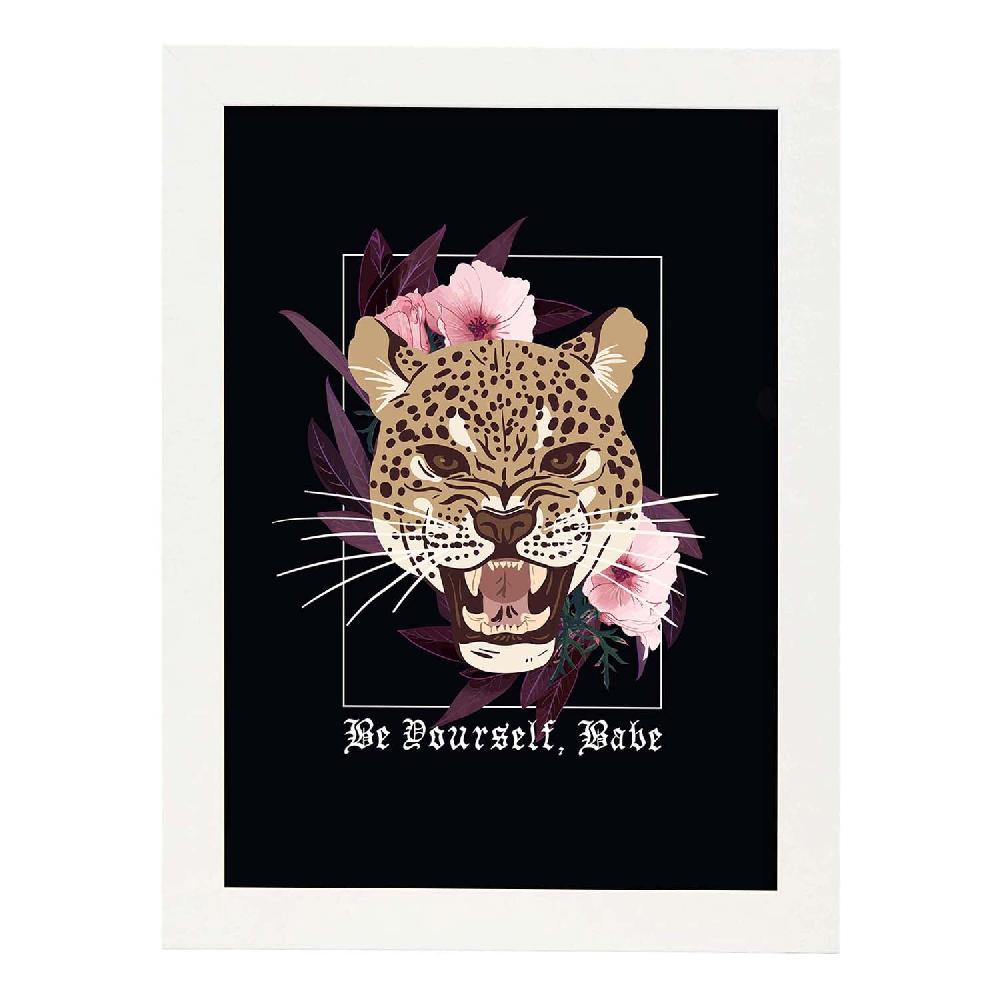 Nacnic Lámina Ilustrada Con Mensajes Felices 'Be Yourself Babe'