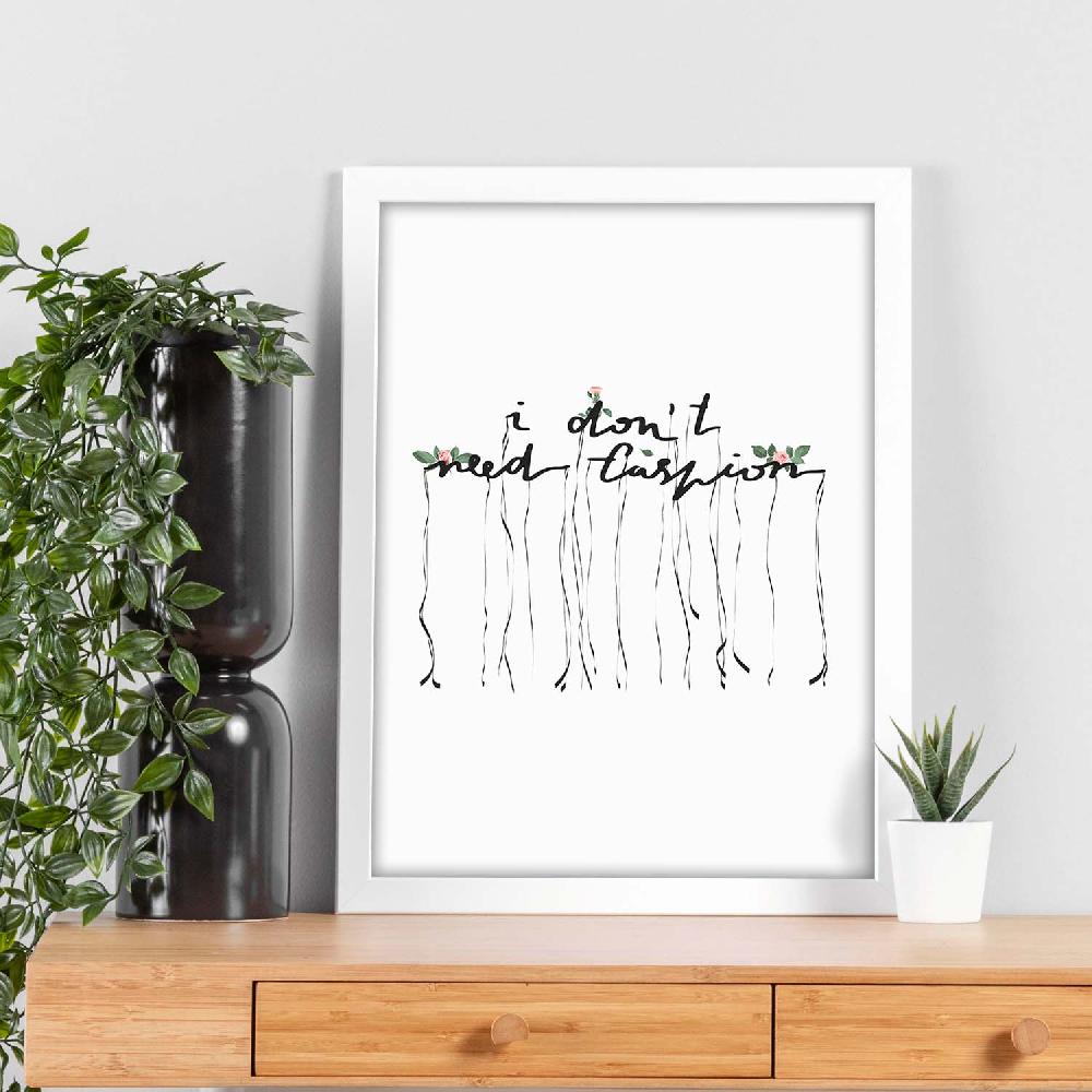 Nacnic Lámina Ilustrada Con Mensajes Felices 'Don't Need Fashion'