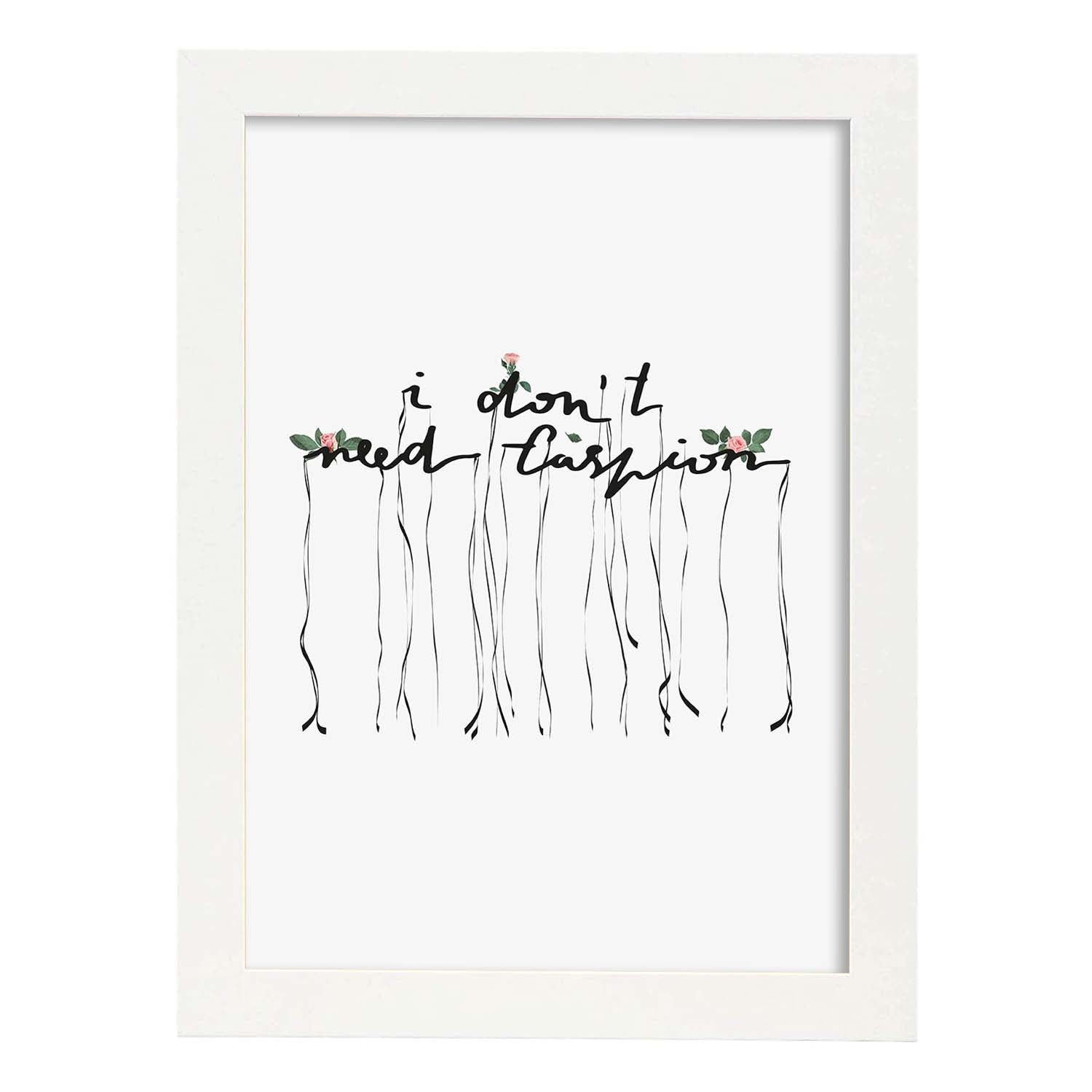 Nacnic Lámina Ilustrada Con Mensajes Felices 'Don't Need Fashion'