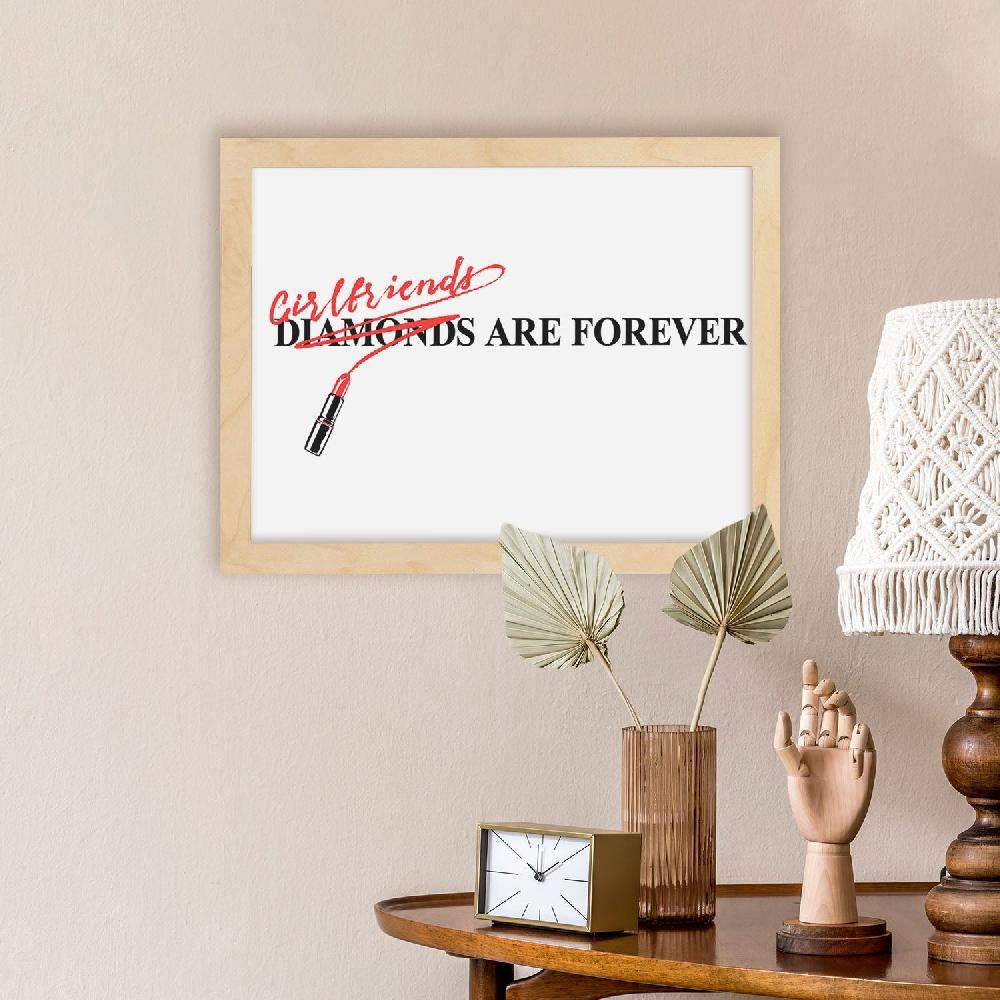 nacnic Lámina Ilustrada con Mensajes Felices 'Girlfriends Are Forever'