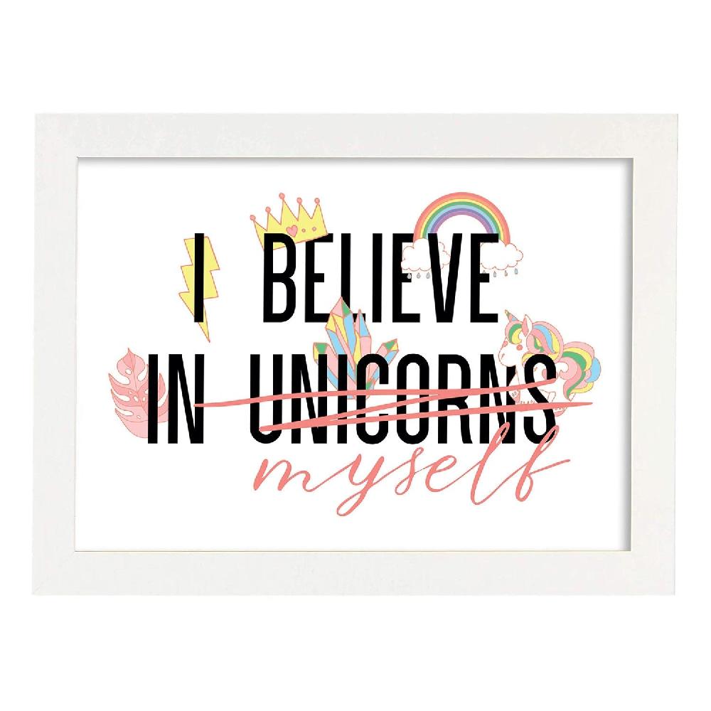 Nacnic Lámina Ilustrada Con Mensajes Felices 'I Believe In Myself'