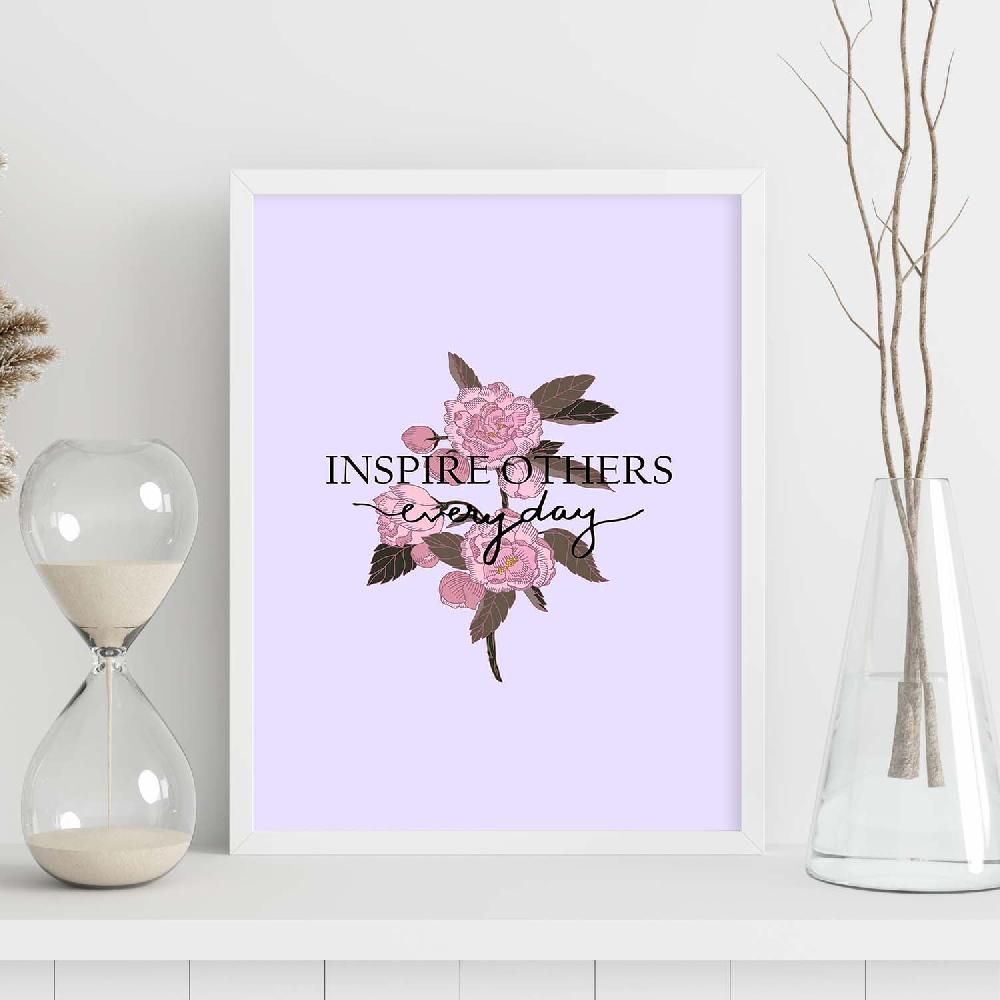 Nacnic Lámina Ilustrada Con Mensajes Felices 'Inspire Others'