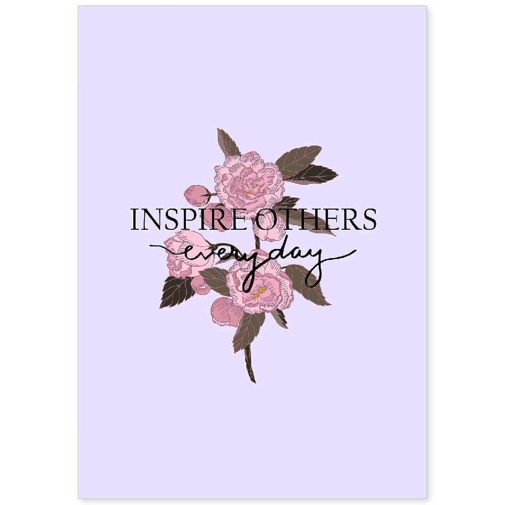 nacnic Lámina Ilustrada con Mensajes Felices 'Inspire Others'