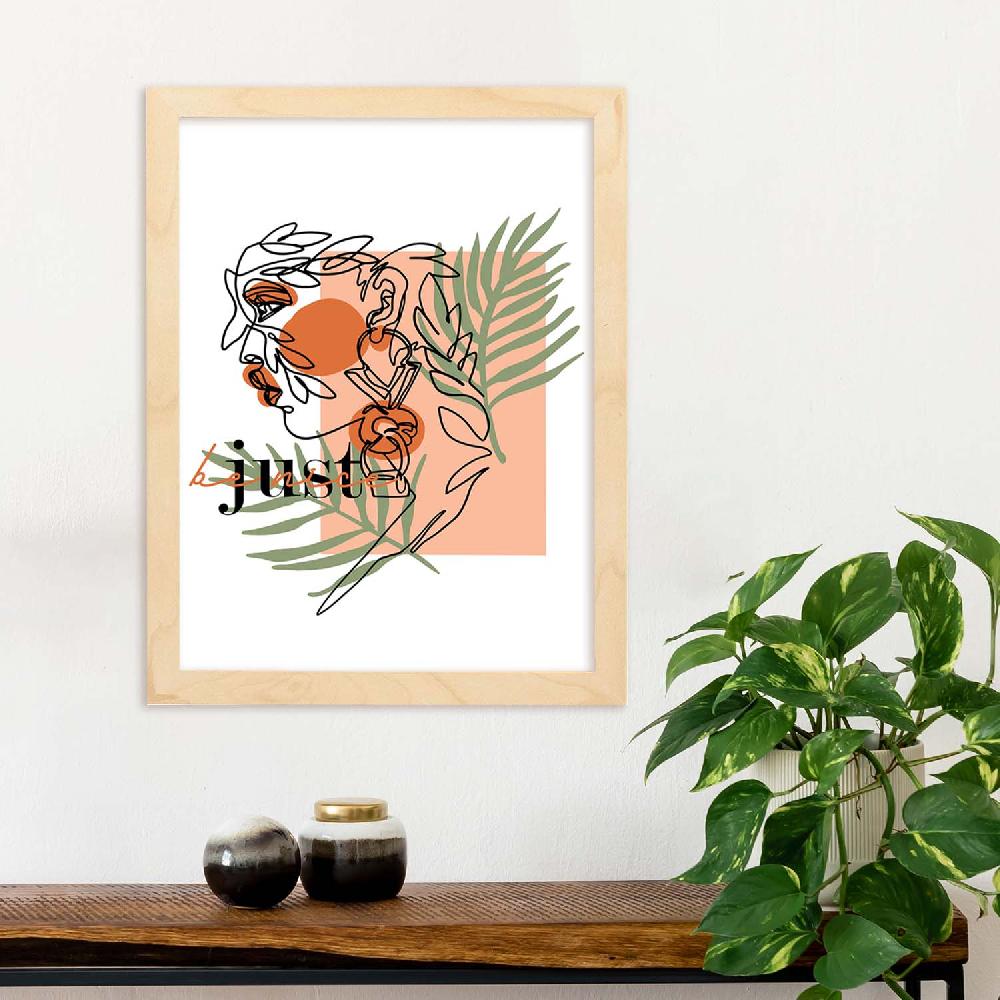 Nacnic Lámina Ilustrada Con Mensajes Felices 'Just Be Nice'
