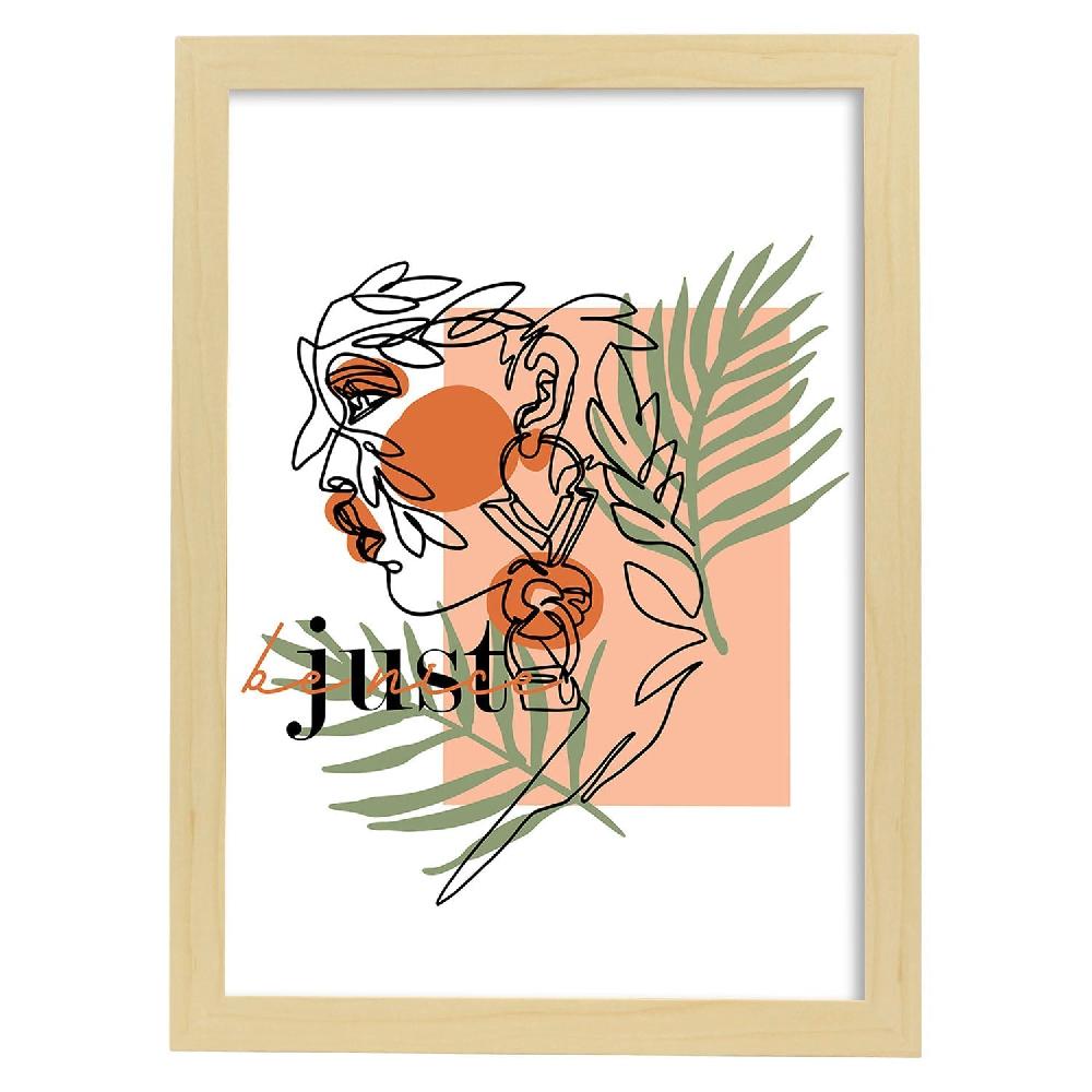 Nacnic Lámina Ilustrada Con Mensajes Felices 'Just Be Nice'