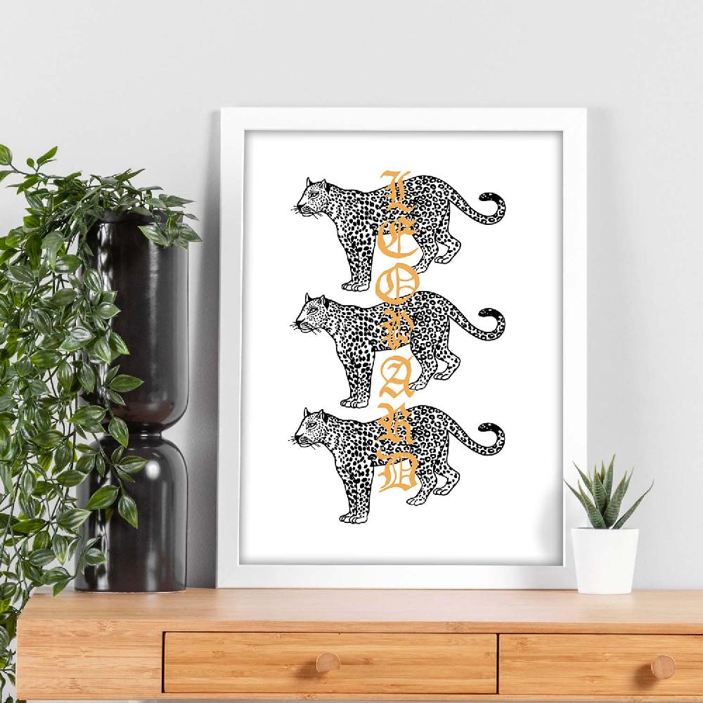 Nacnic Lámina Ilustrada Con Mensajes Felices 'Leopard'