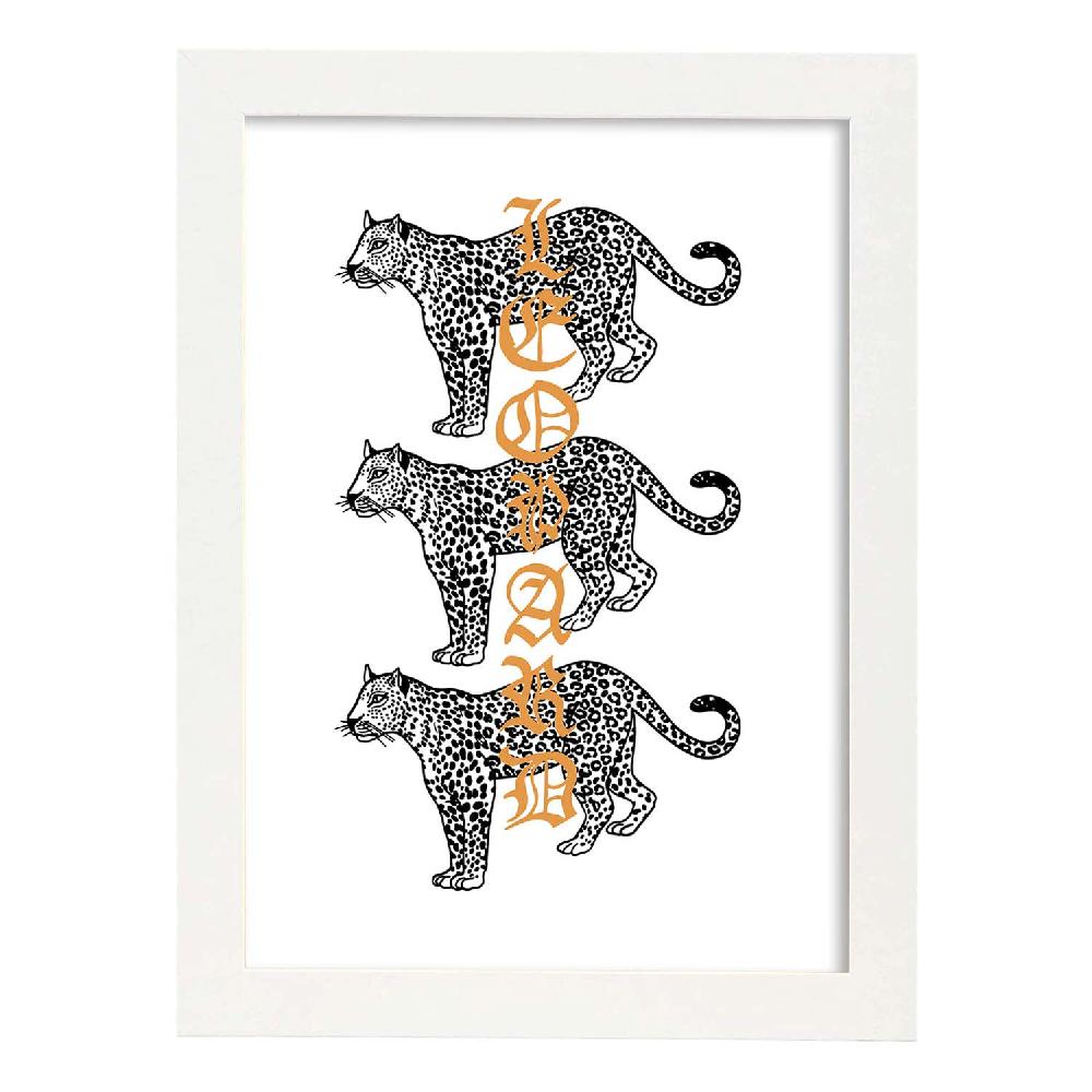 Nacnic Lámina Ilustrada Con Mensajes Felices 'Leopard'