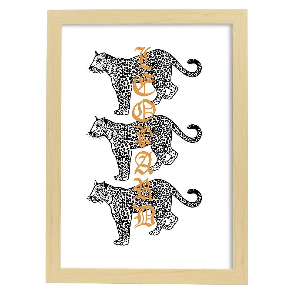 Nacnic Lámina Ilustrada Con Mensajes Felices 'Leopard'