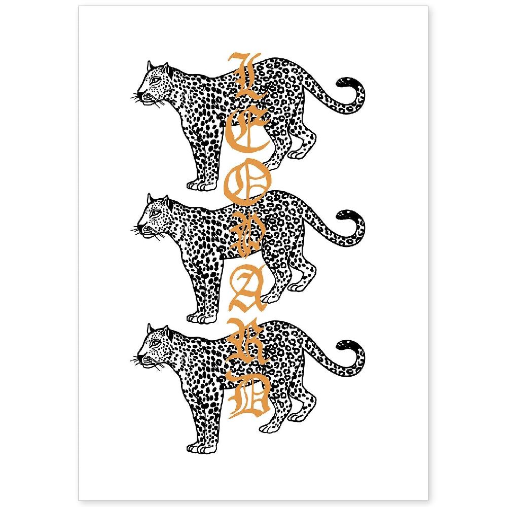 nacnic Lámina Ilustrada con Mensajes Felices 'Leopard'