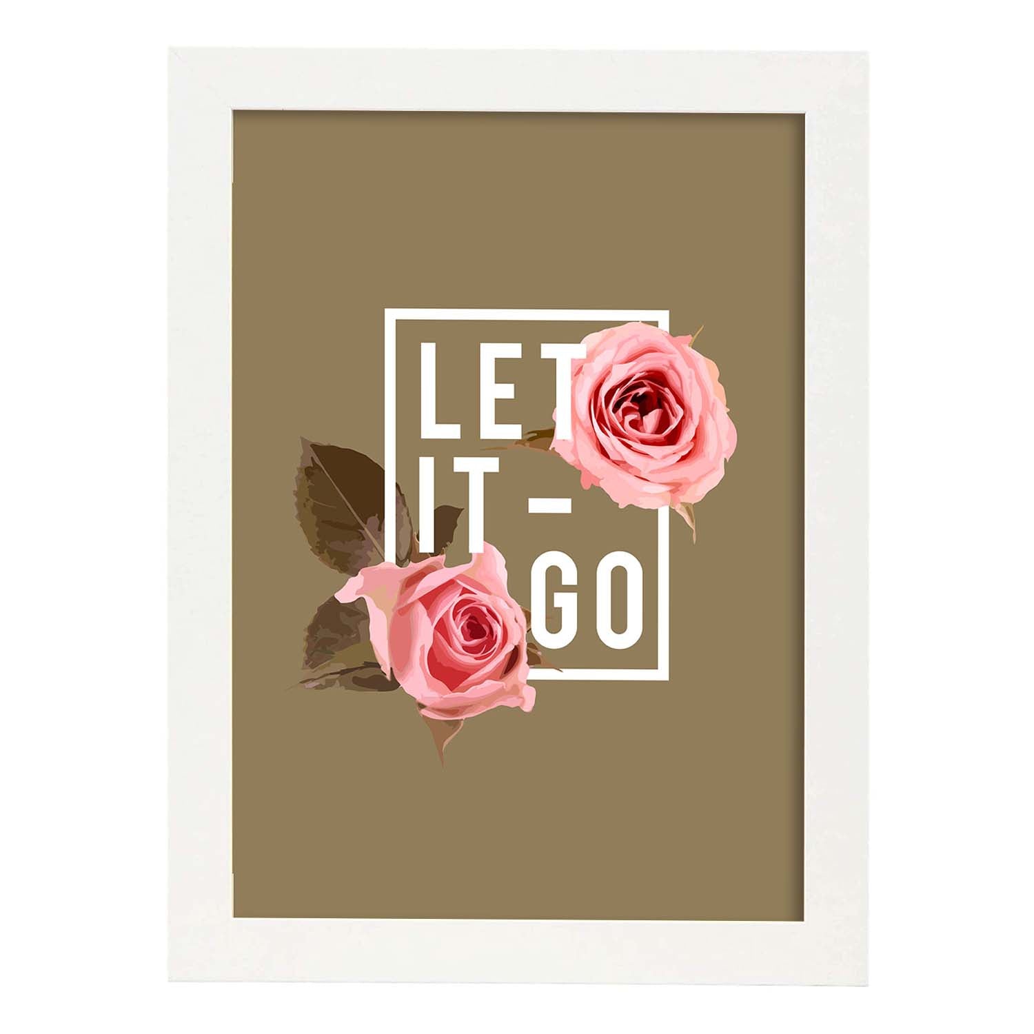 Nacnic Lámina Ilustrada Con Mensajes Felices 'Let It Go'