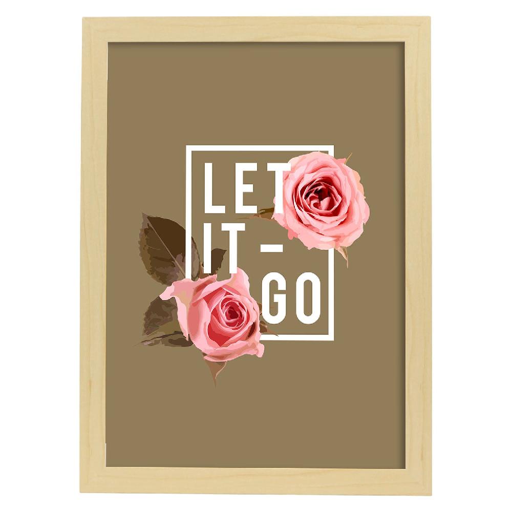 Nacnic Lámina Ilustrada Con Mensajes Felices 'Let It Go'