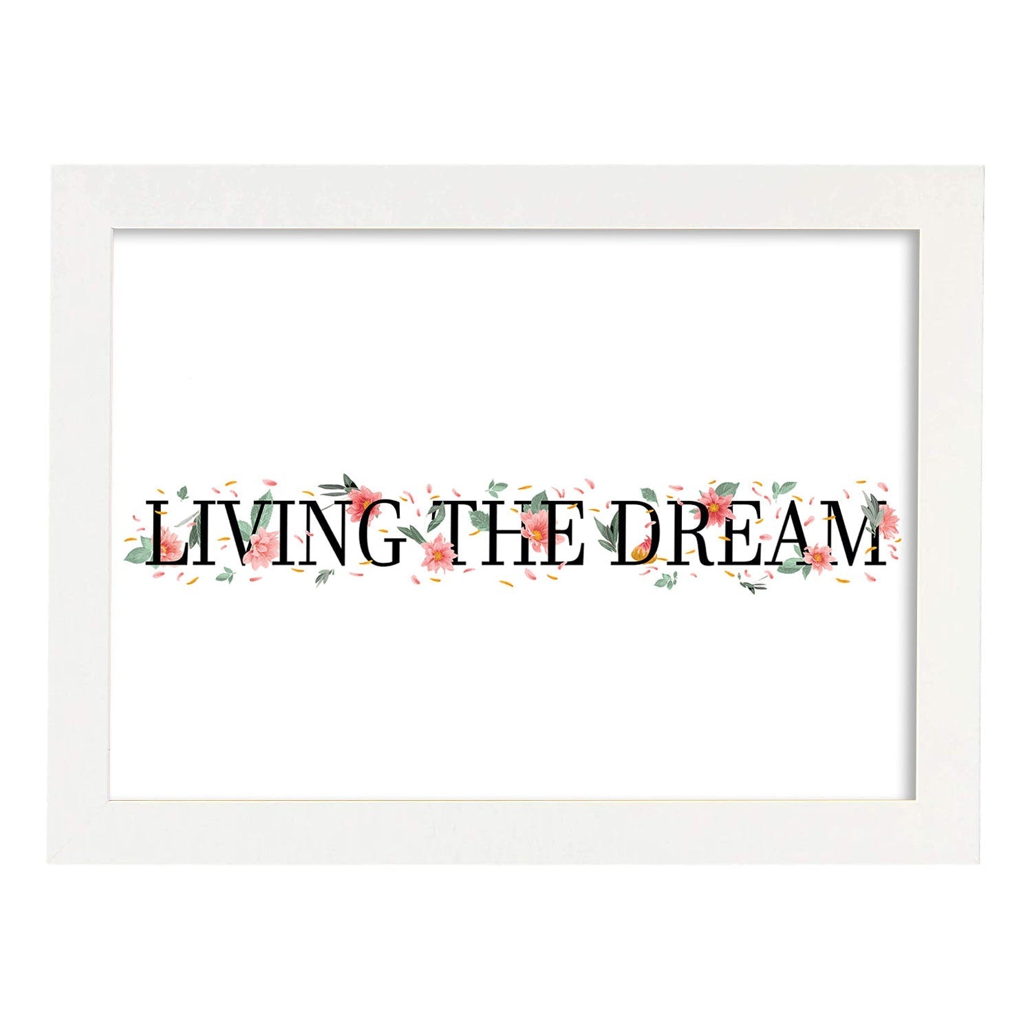 Nacnic Lámina Ilustrada Con Mensajes Felices 'Living The Dream'