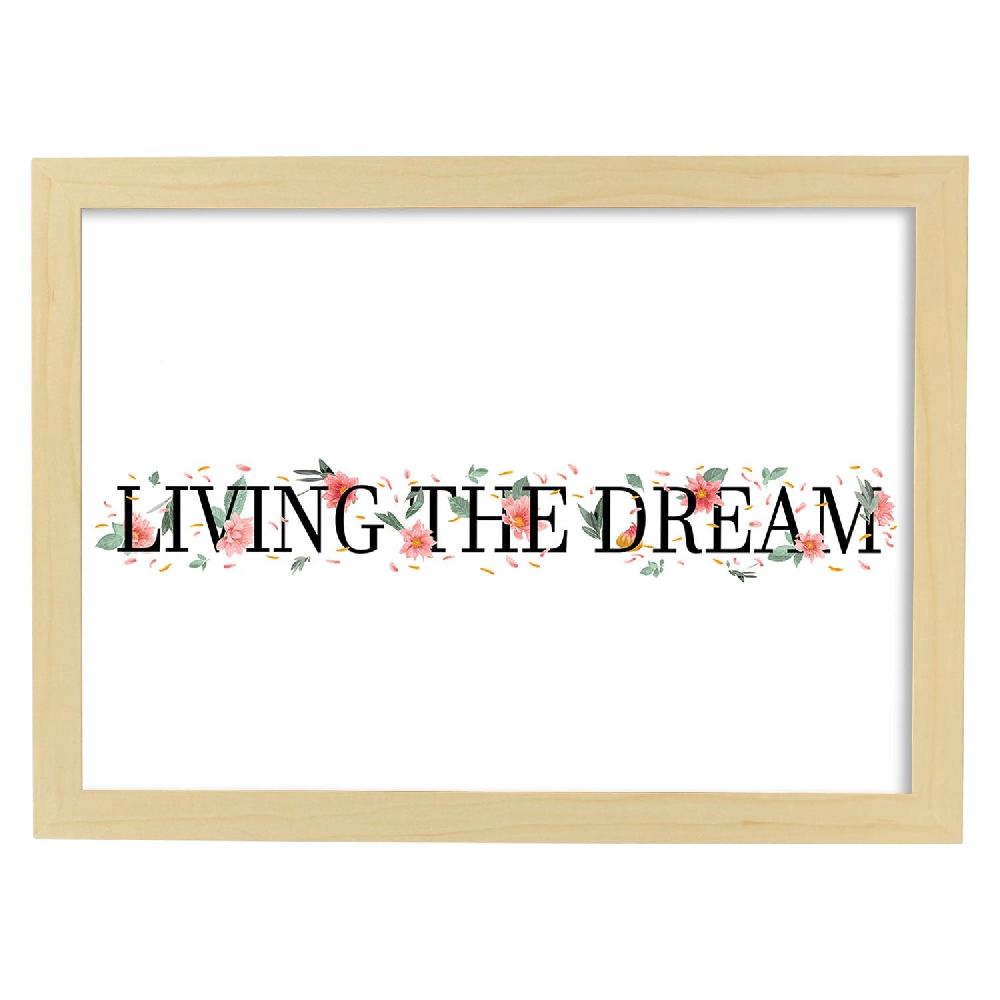 Nacnic Lámina Ilustrada Con Mensajes Felices 'Living The Dream'
