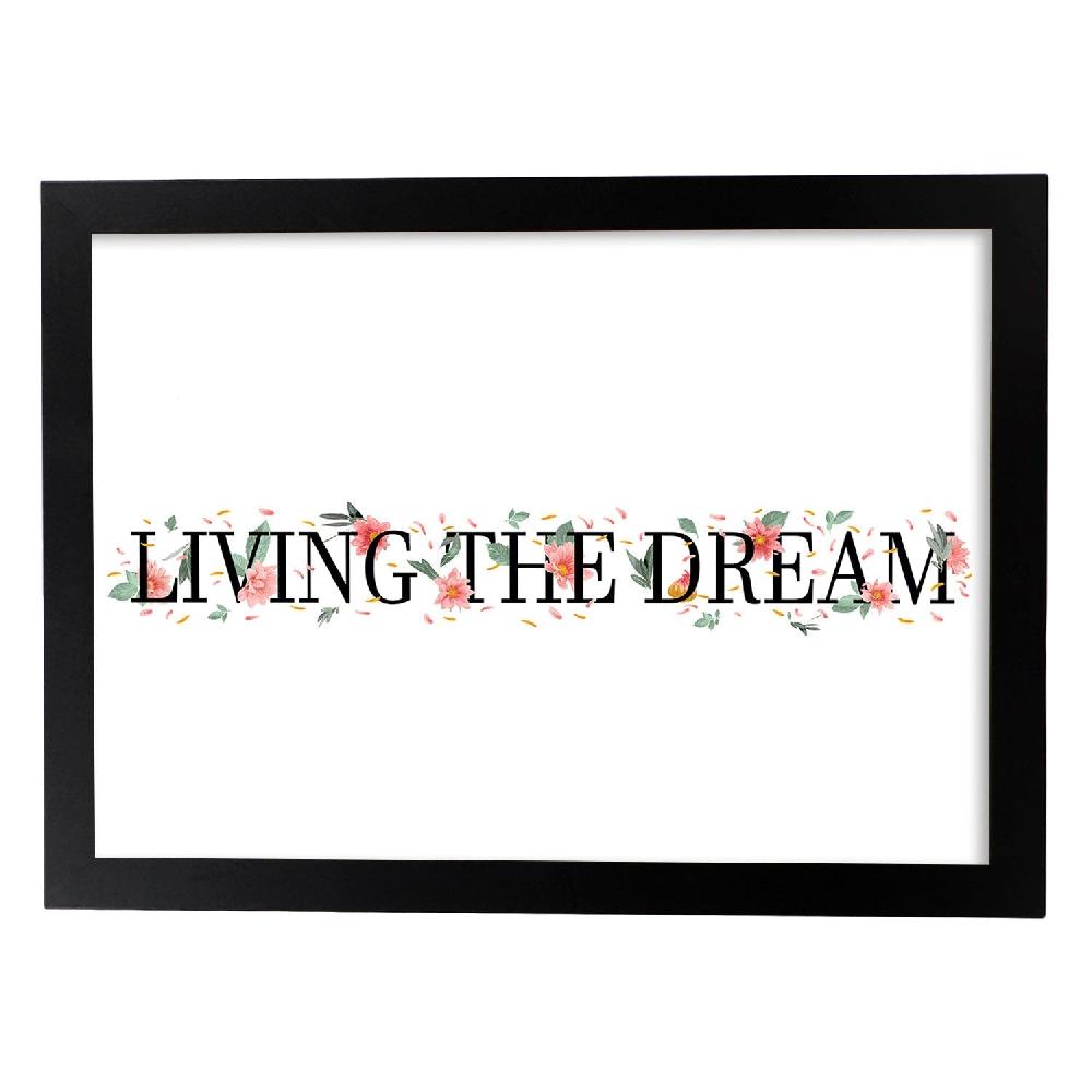 Nacnic Lámina Ilustrada Con Mensajes Felices 'Living The Dream'