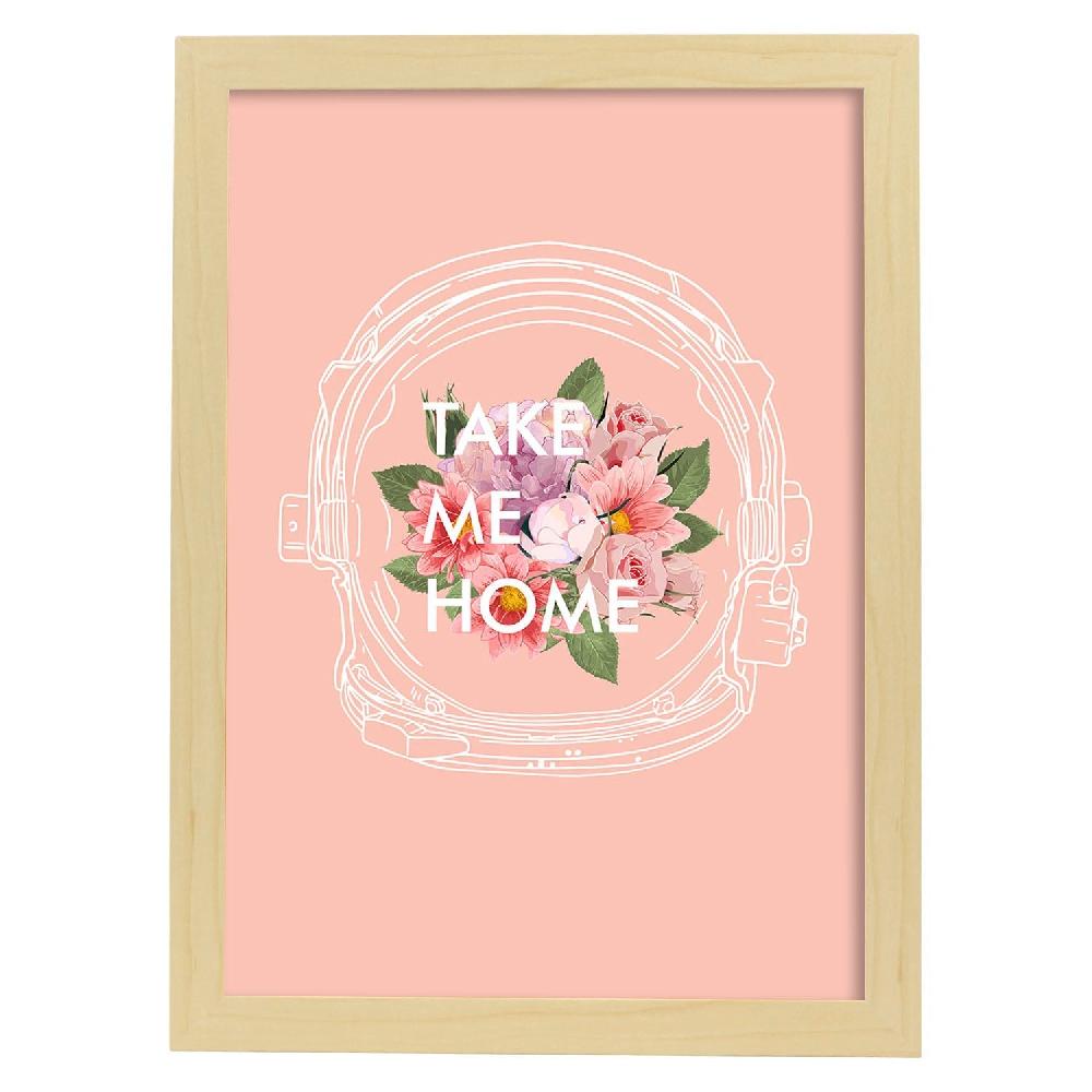 Nacnic Lámina Ilustrada Con Mensajes Felices 'Take Me Home'