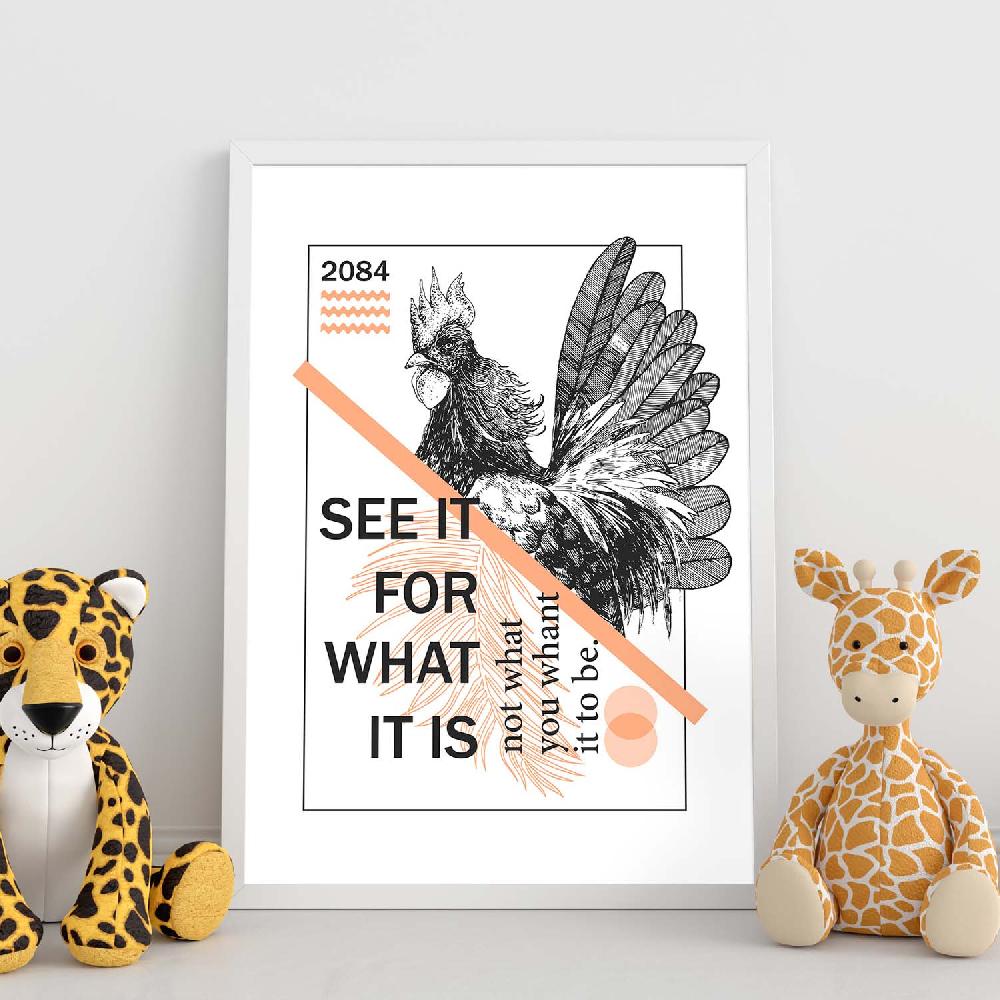 Nacnic Lámina Ilustrada Con Mensajes Felices 'What It Is'