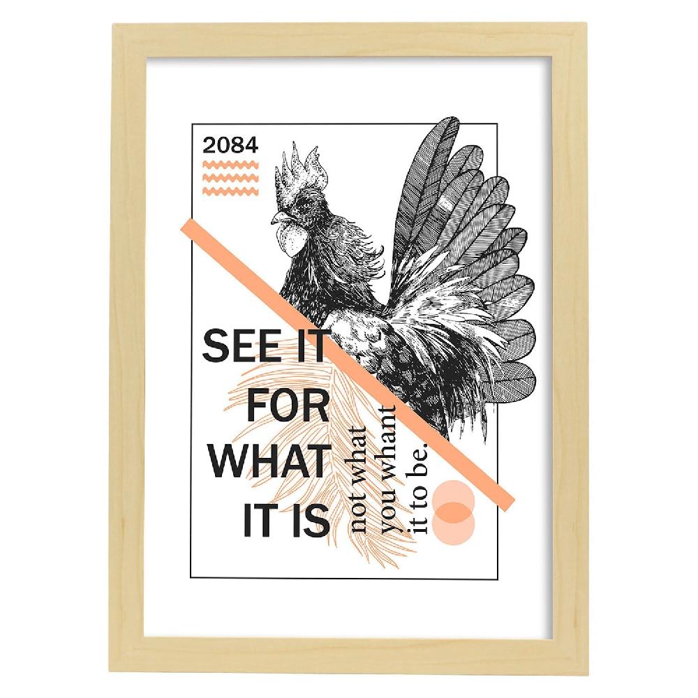 Nacnic Lámina Ilustrada Con Mensajes Felices 'What It Is'