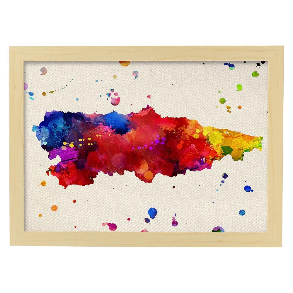 Nacnic Lámina Ilustrada De Asturias Y Mapa De España
