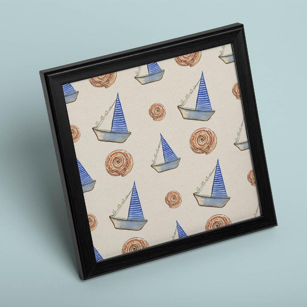 nacnic Lámina Ilustrada de Barquitos de Papel y Mar