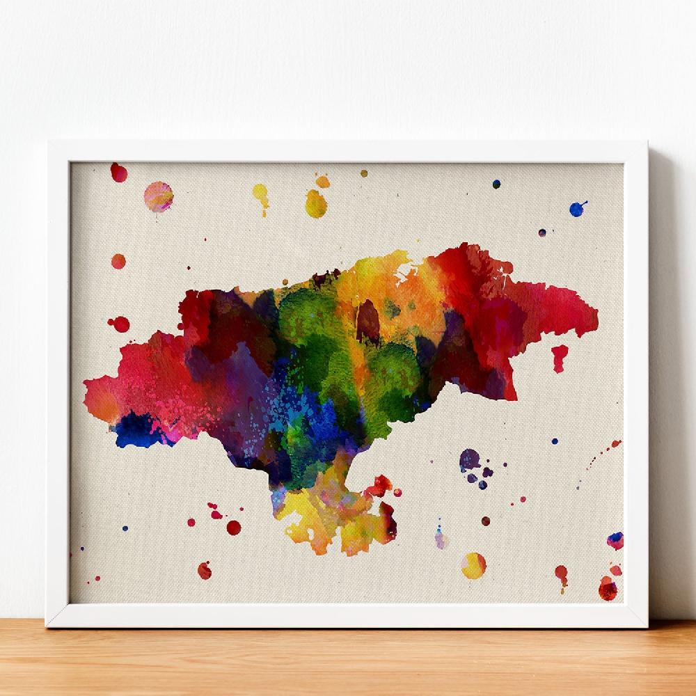 nacnic Lámina Ilustrada de Cantabria y Mapa de España