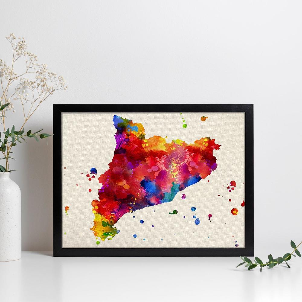 nacnic Lámina Ilustrada de Catalunya y Mapas de España