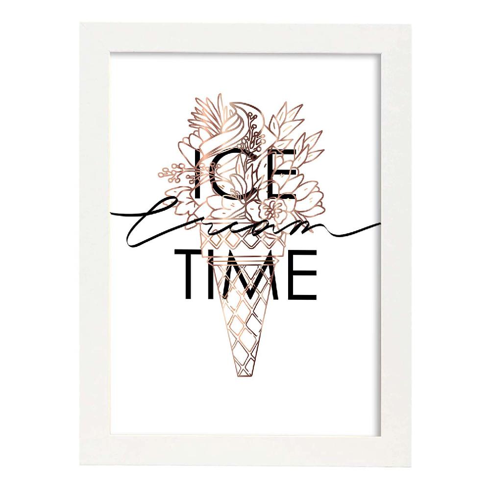Nacnic Lámina Ilustrada De Ice Cream Time Con Mensajes Felices