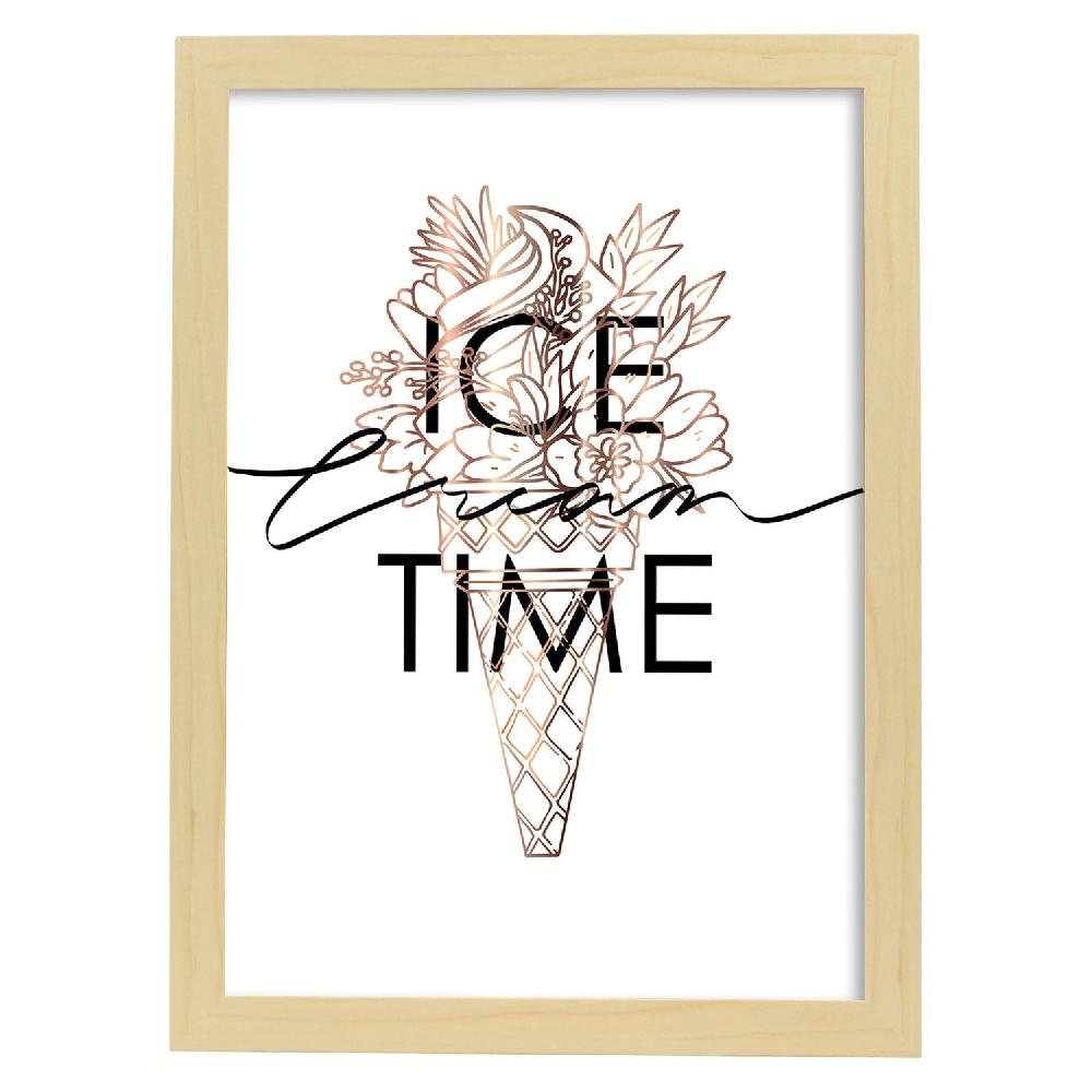 Nacnic Lámina Ilustrada De Ice Cream Time Con Mensajes Felices