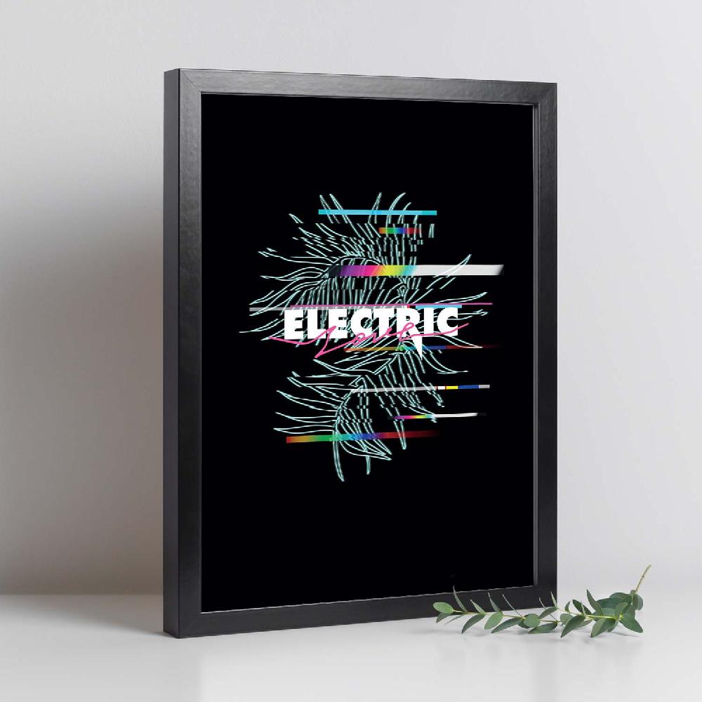 Nacnic Lámina Ilustrada 'Electric' Con Mensajes Felices Y Motivadores