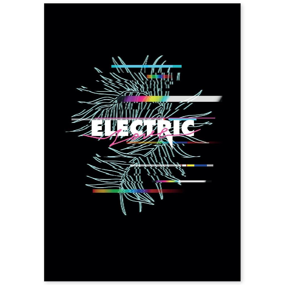 nacnic Lámina Ilustrada 'Electric' con Mensajes Felices y Motivadores