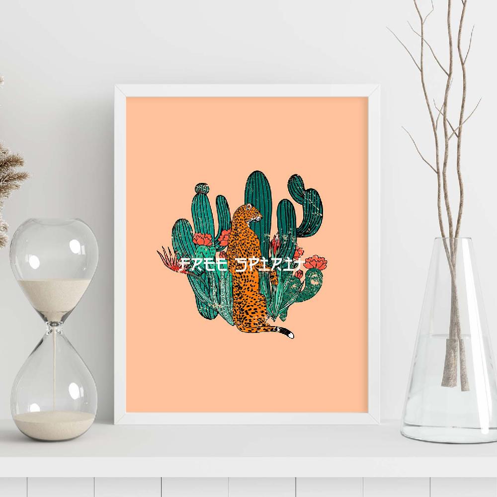 Nacnic Lámina Ilustrada 'Free Spirit' Con Mensajes Felices