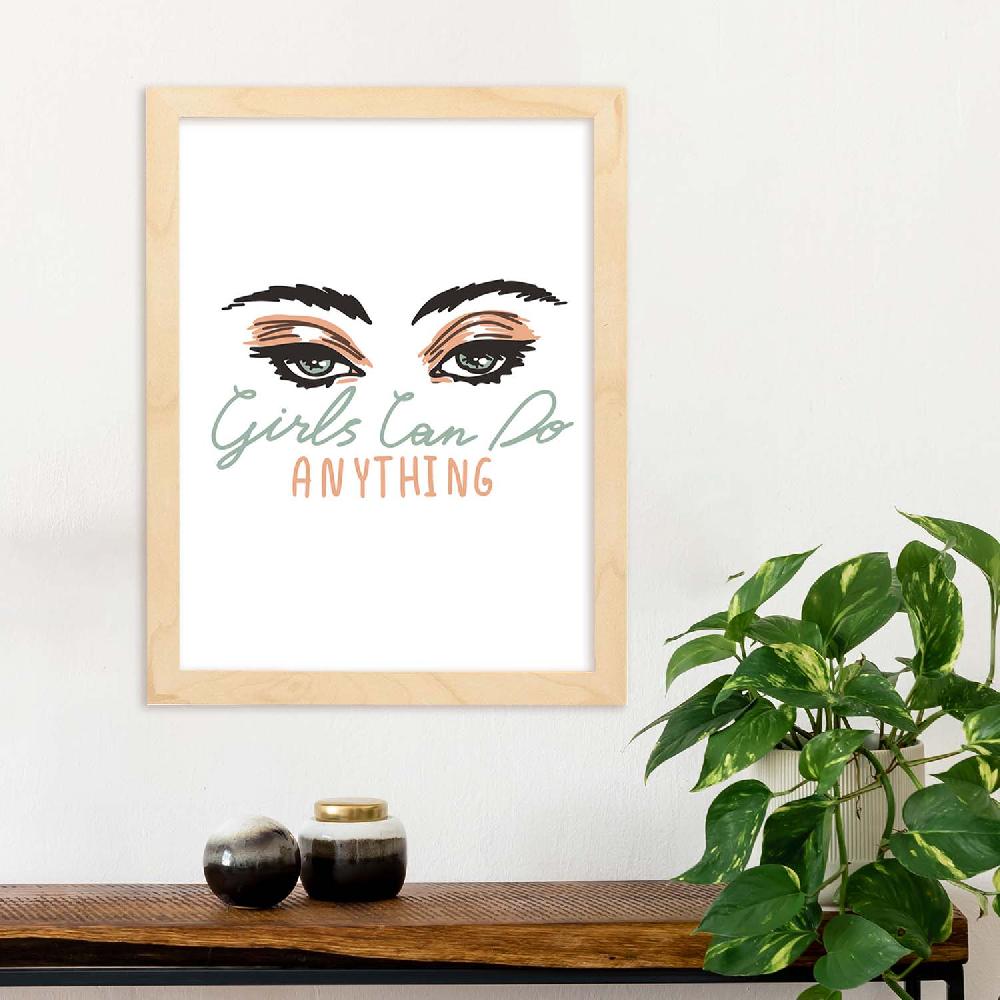 Nacnic Lámina Ilustrada 'Girls Can Do Anything 2' Con Mensajes Felices