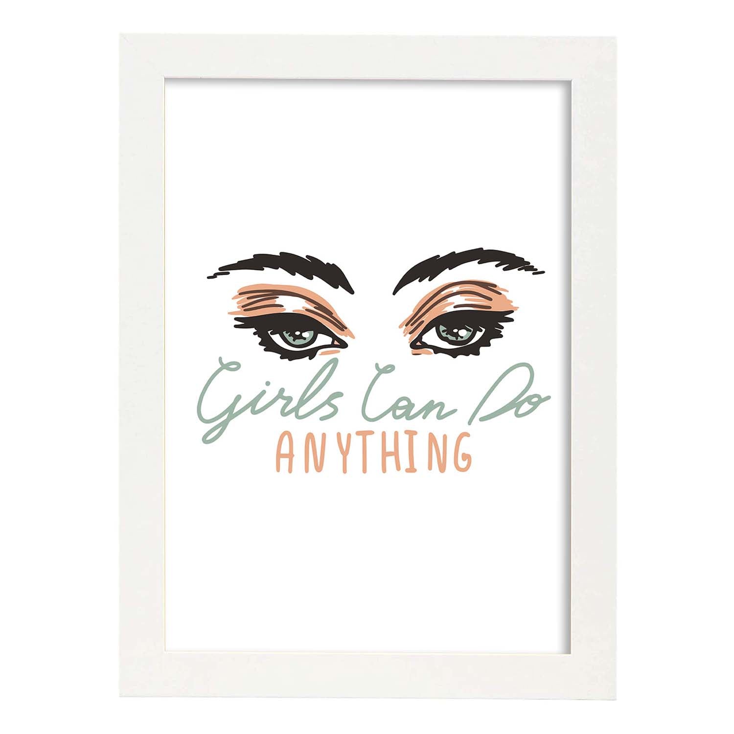 Nacnic Lámina Ilustrada 'Girls Can Do Anything 2' Con Mensajes Felices