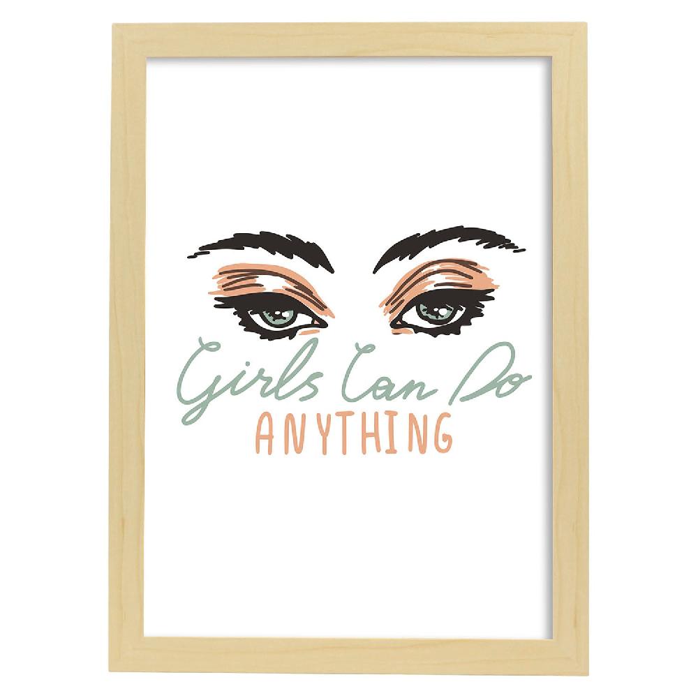 Nacnic Lámina Ilustrada 'Girls Can Do Anything 2' Con Mensajes Felices
