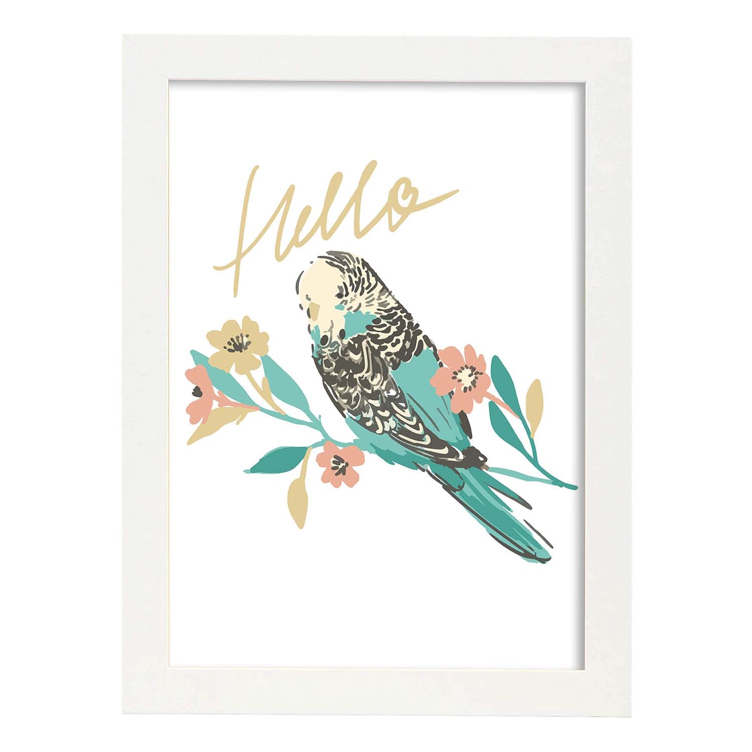 Nacnic Lámina Ilustrada 'Hello Birb' Con Mensajes Felices