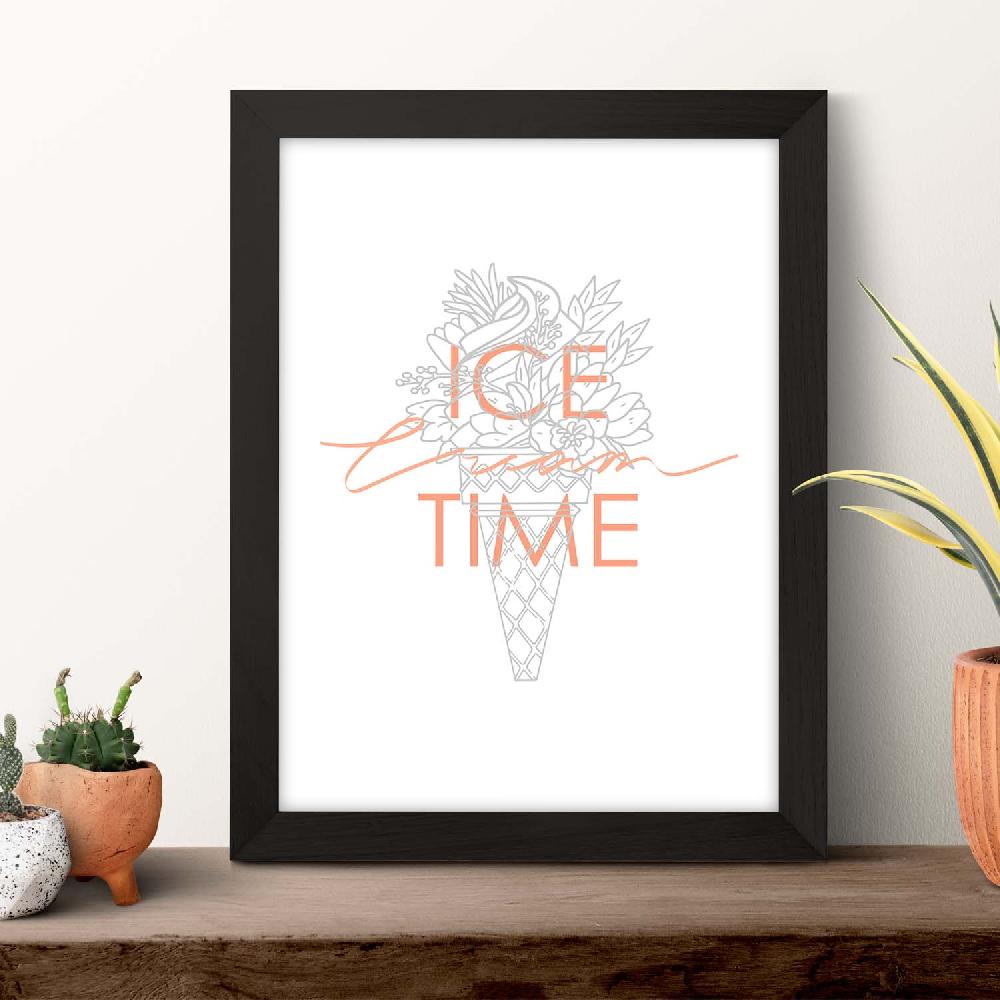 Nacnic Lámina Ilustrada 'Ice Time' Con Mensajes Felices