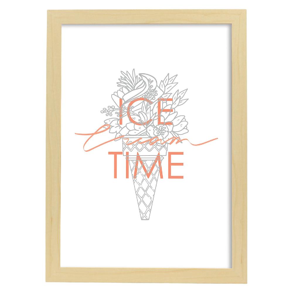 Nacnic Lámina Ilustrada 'Ice Time' Con Mensajes Felices
