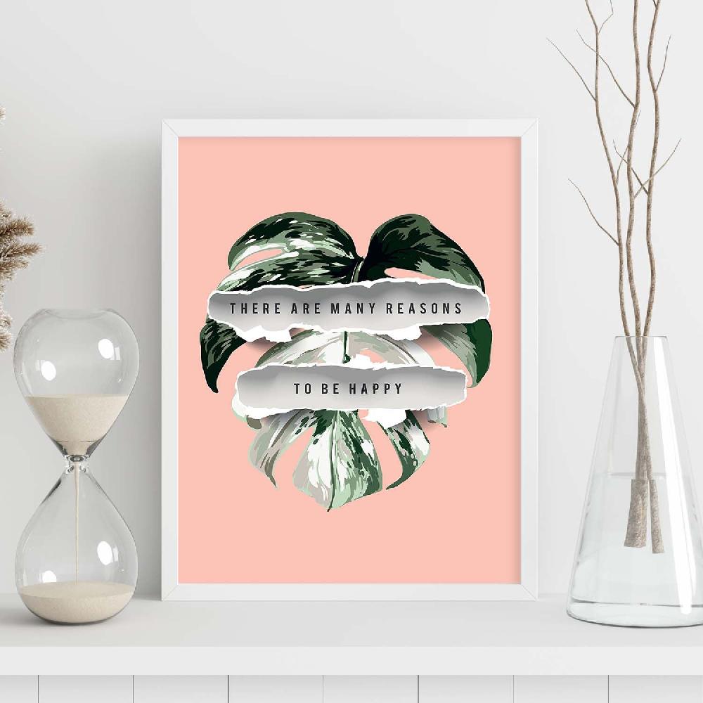 Nacnic Lámina Ilustrada 'Reasons To Be Happy' Con Mensajes Felices
