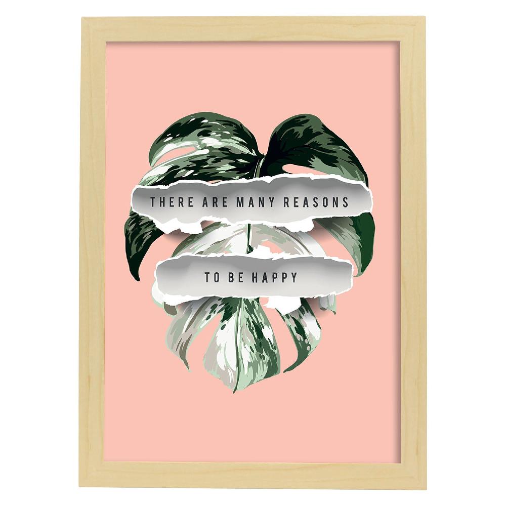 Nacnic Lámina Ilustrada 'Reasons To Be Happy' Con Mensajes Felices