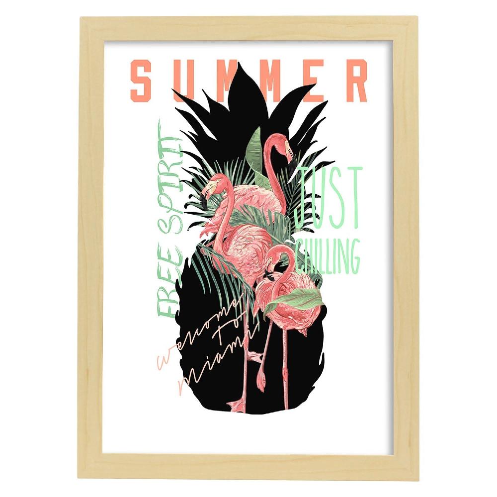Nacnic Lámina Ilustrada 'Summer' Con Mensajes Felices
