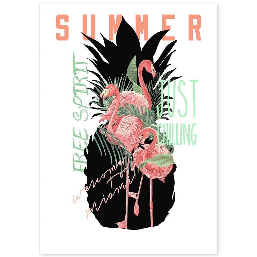 nacnic Lámina Ilustrada 'Summer' con Mensajes Felices