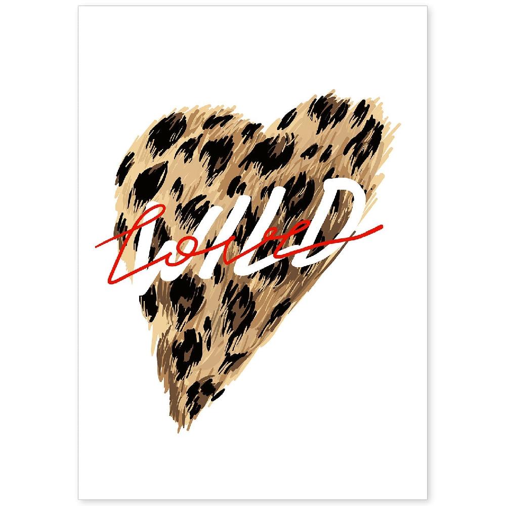 nacnic Lámina Ilustrada 'Wild Love' con Mensajes Felices